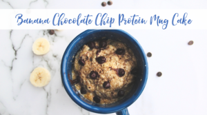 Banana Chocolate Chip Protein Mug Cake